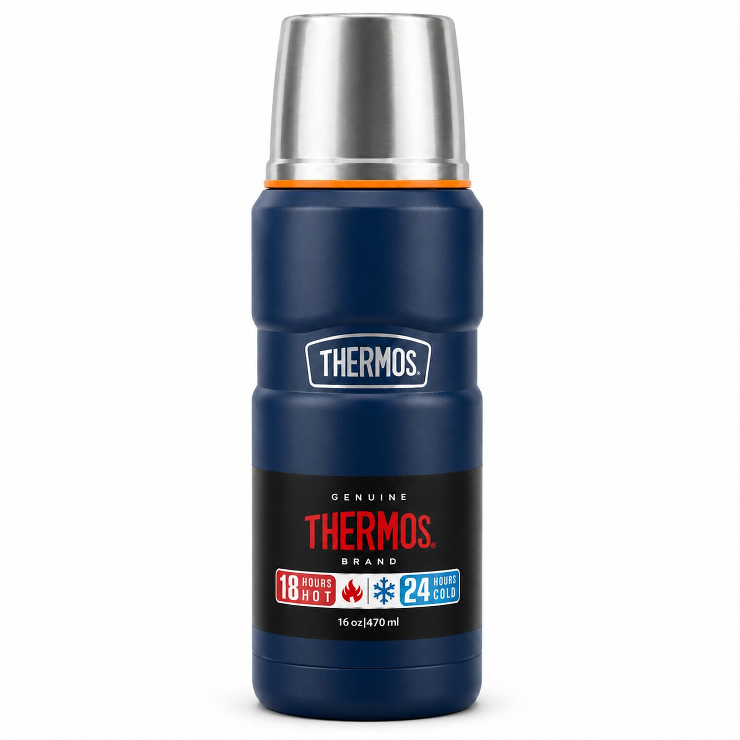 Termo Premium Thermos King Inox Sk2000 470ml 18h/24h Azul image number 0.0