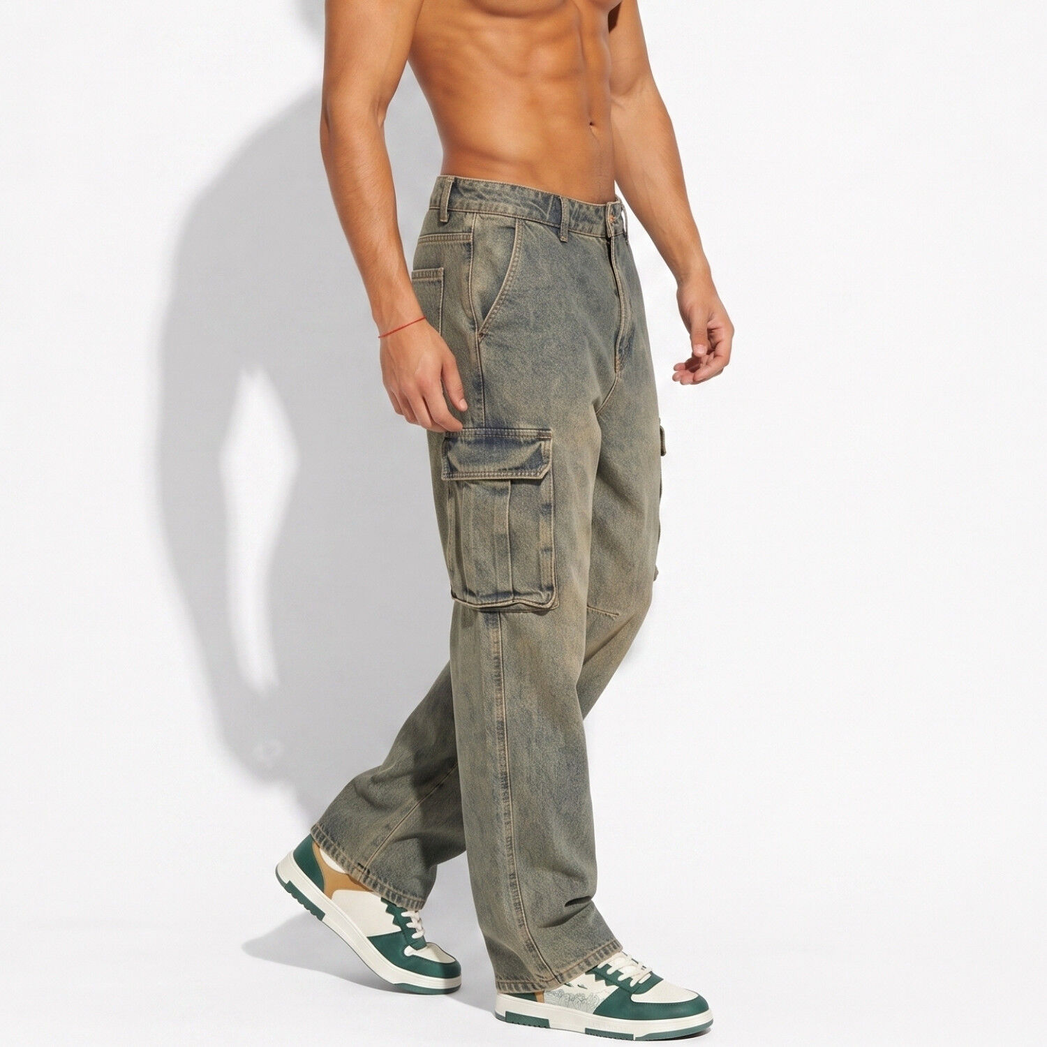 Pantal&oacute;n Jeans Cargo Baggy Hombre image number 1.0