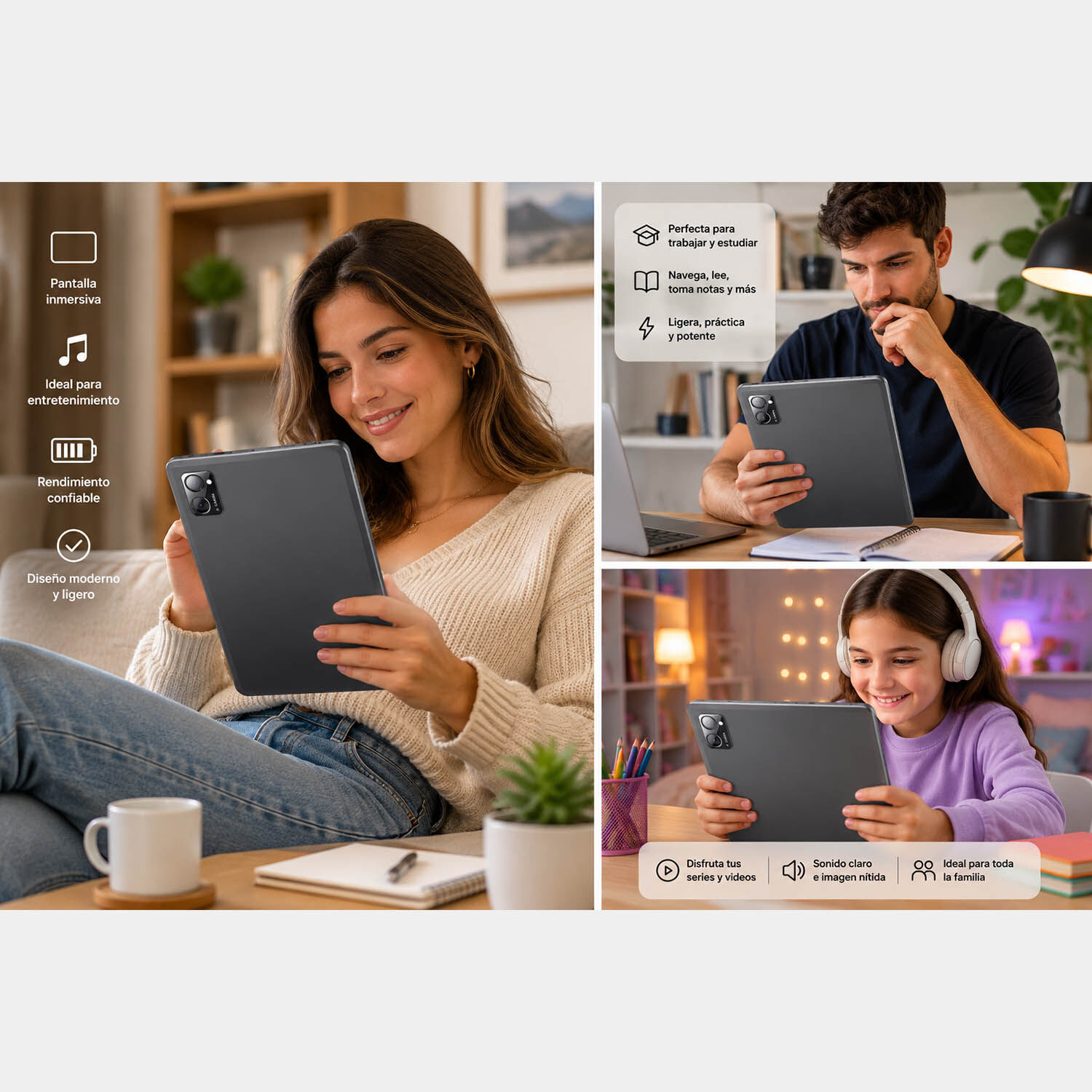Tablet Aiwa Android 10'' Ram 4gb Rom 64gb Hd 1280p Awtha1001 image number 2.0