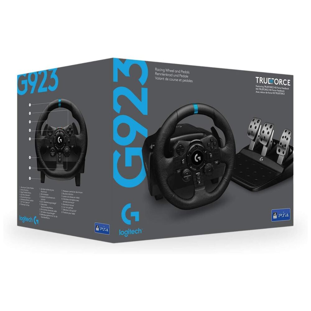 Volante Simulador Ps4 Ps5 Pc Usb Pedales Negro G923 image number 3.0