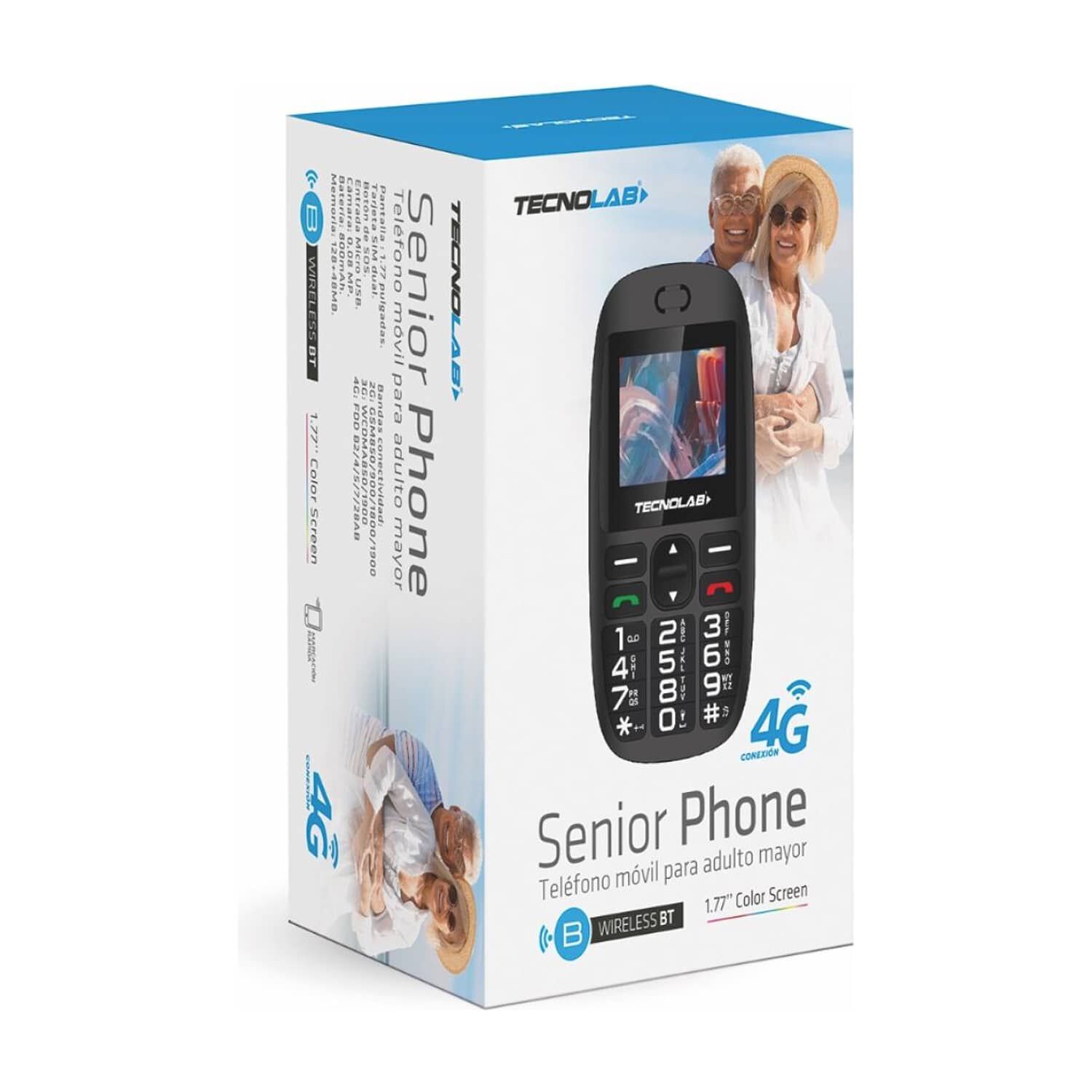 Celular Telefono Senior Adulto Mayor 4g Doble Sim Card 1.77" Teclas Grandes Boton Sos image number 1.0