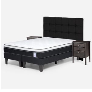 Cama Europea Rosen New Style 6 / King / Base Dividida + Set De Maderas