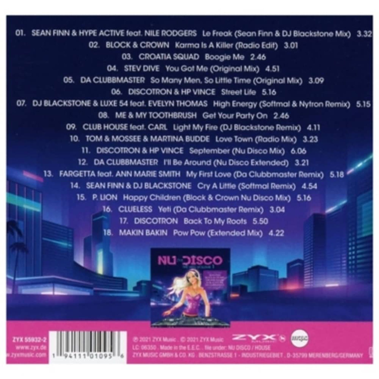Zyx Nu Disco The Hits Vol. 1 - Varios | Cd image number 2.0