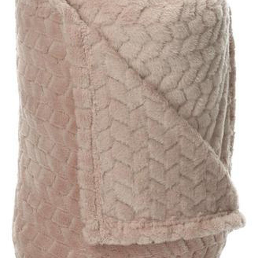 Frazada Andes Jacquard Flannel Rosa 2 Plaza image number 1.0