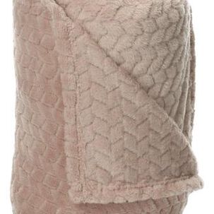 Frazada Andes Jacquard Flannel Rosa 2 Plaza