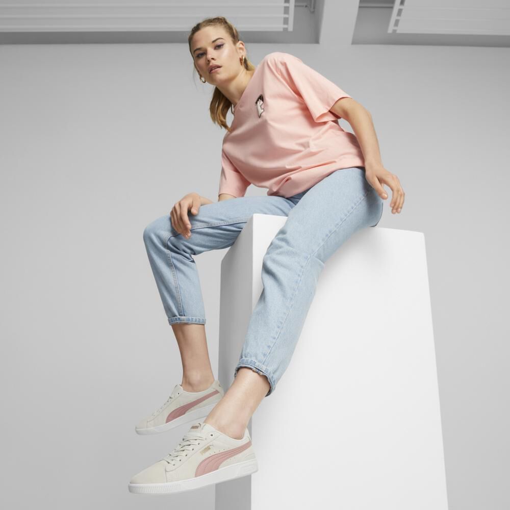 Zapatilla Urbana Mujer Puma Vikky Beige image number 7.0