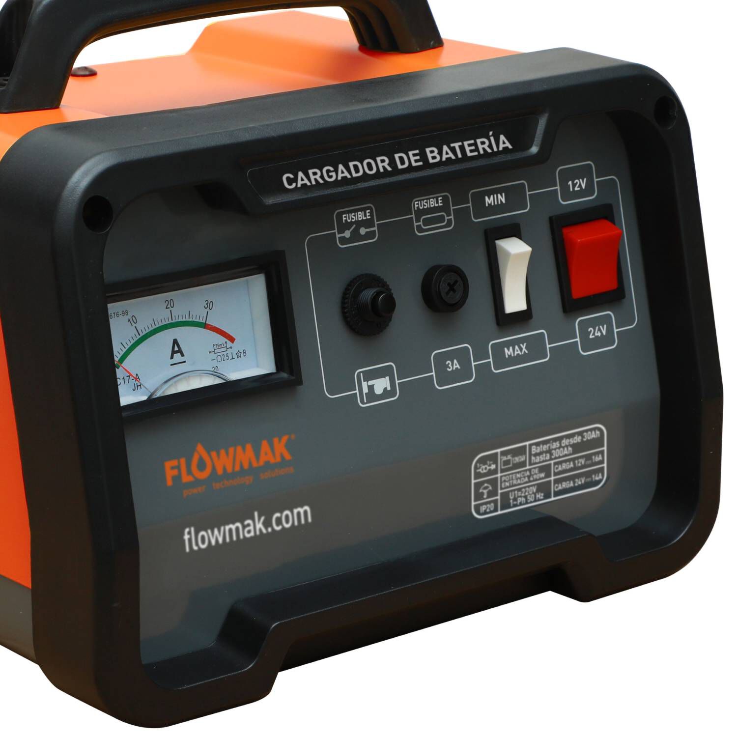 Cargador De Bater&iacute;as 12v Y 24v De 30ah Hasta 300ah Flowmak image number 1.0