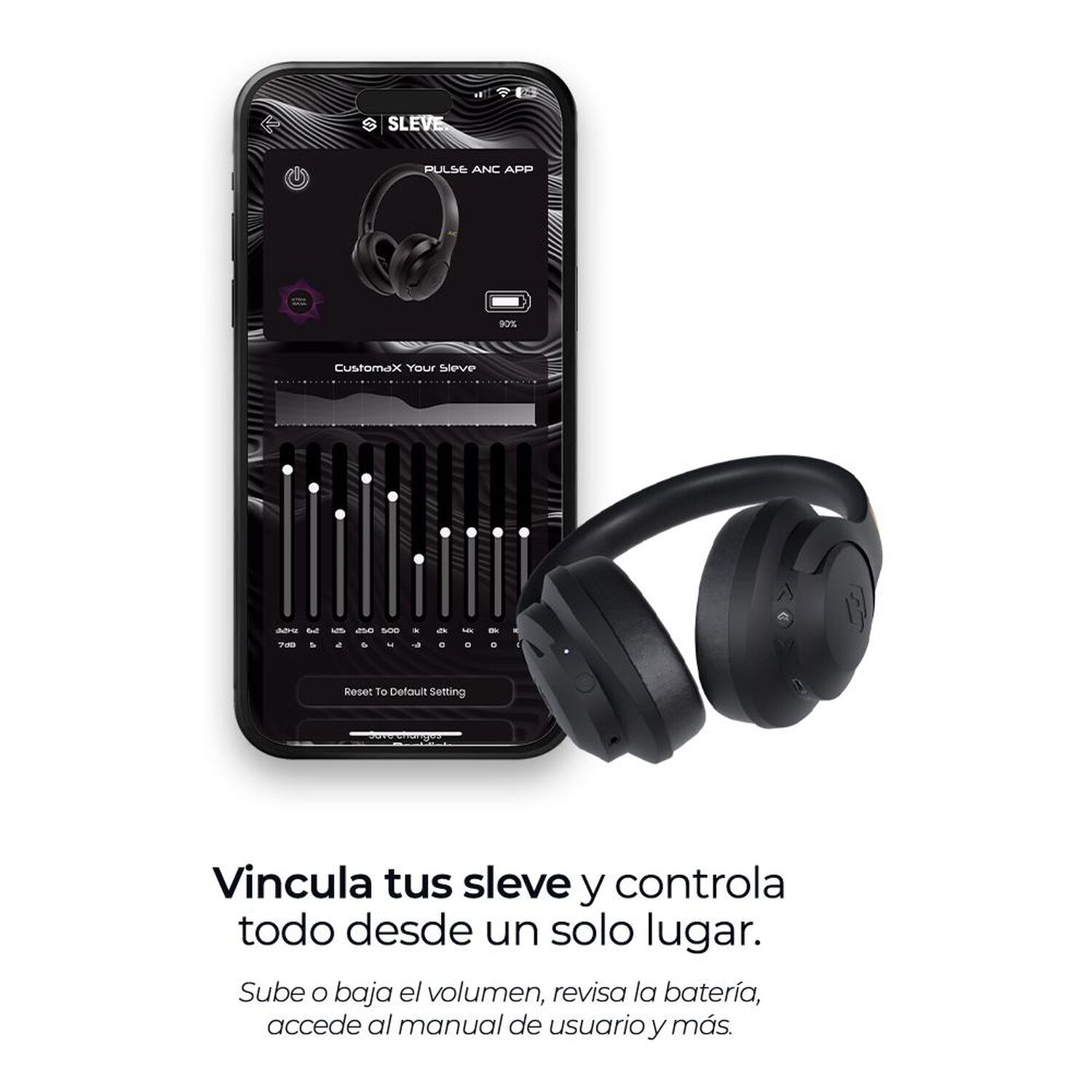 Aud&iacute;fonos Sleve Pulse ANC 2Gen Black image number 6.0