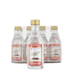 12 Miniaturas Vodka Stolichnaya Original, Pet (50 Ml)