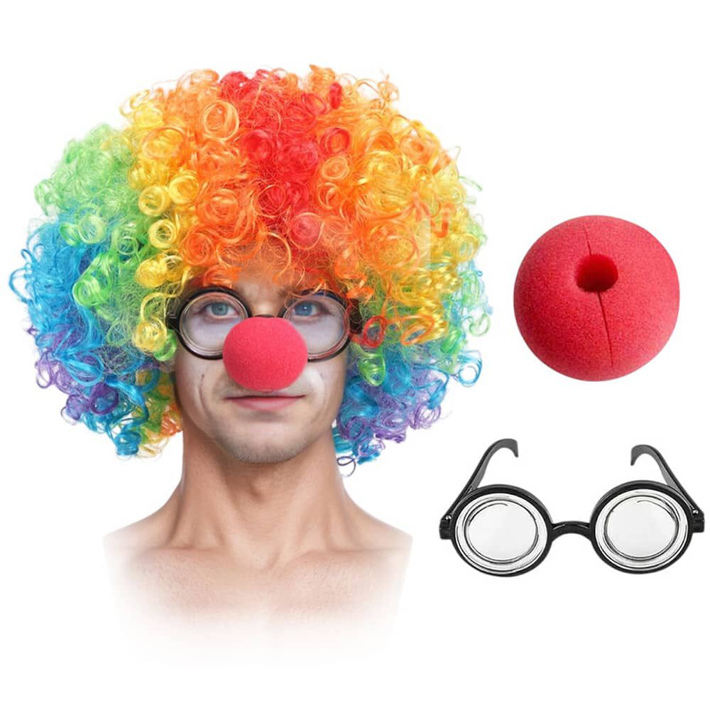 Set Disfraz Payaso Peluca Lentes Y Nariz image number 0.0