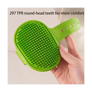 Cepillo Para Pelo De Mascotas Ajustable A La Mano Verde