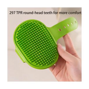 Cepillo Para Pelo De Mascotas Ajustable A La Mano Verde