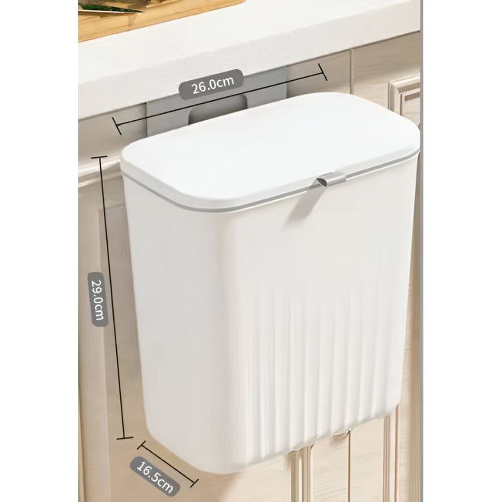 Papelera De Cocina Plástico 9 Litros Basurero Para Baño image number 4.0