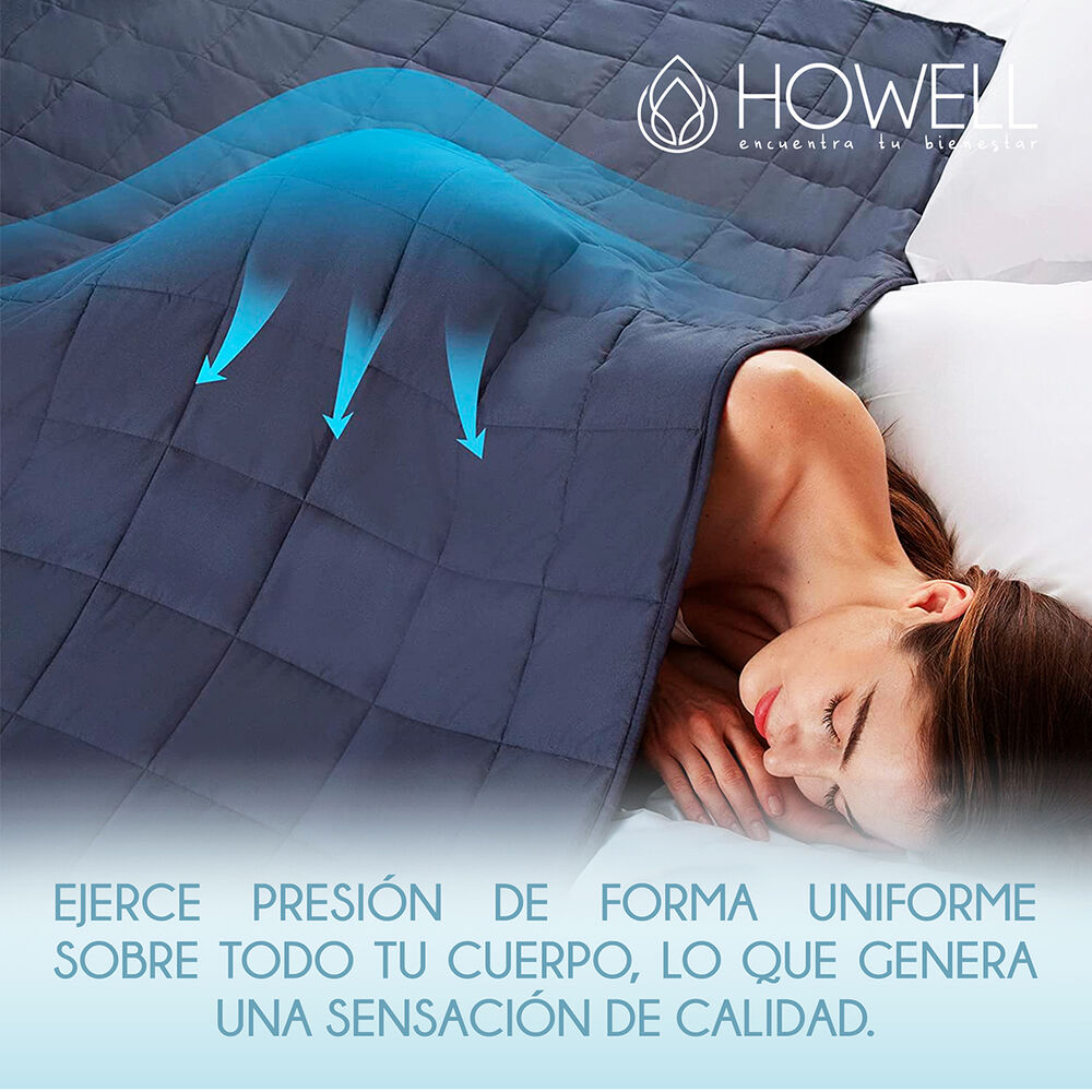 Manta De Gravedad Pesada Howell Queen 12kg Trastornos Sueño image number 4.0