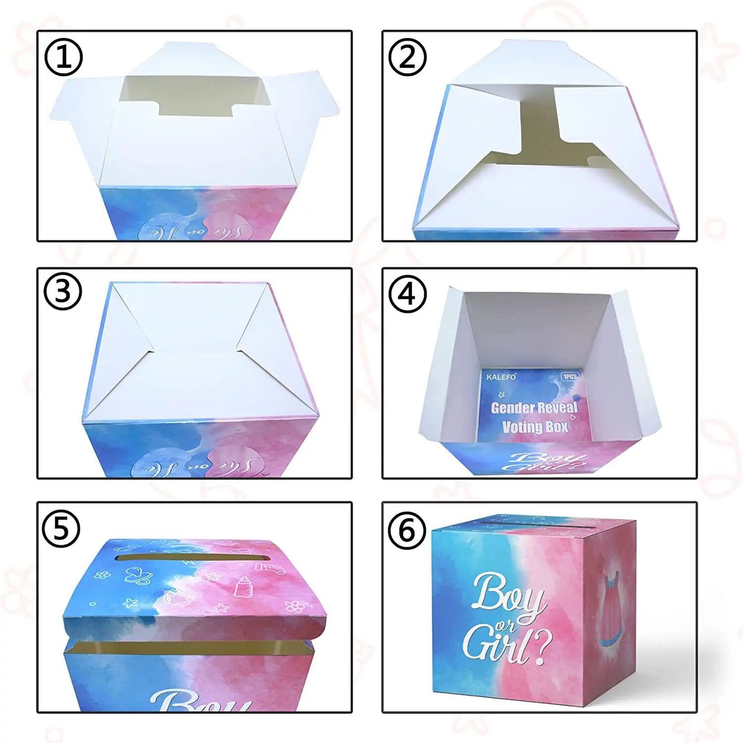 Caja Para Revelar G&eacute;nero Juegos De Votaci&oacute;n Baby Shower image number 3.0