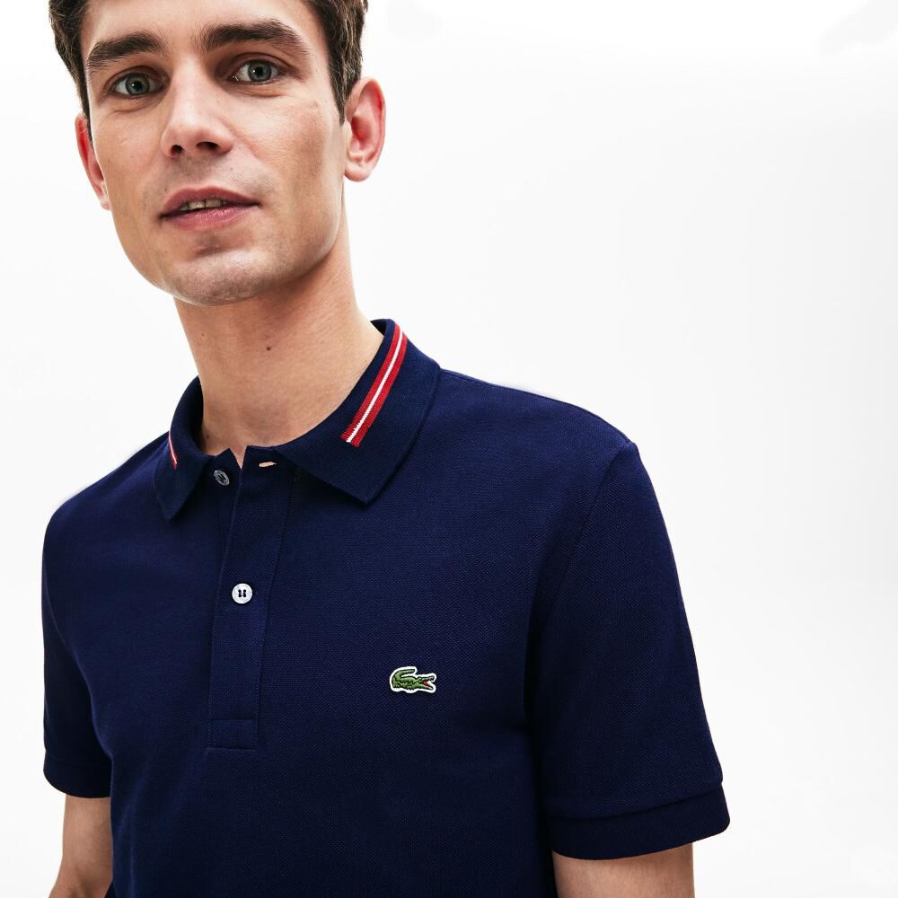 Ripley - POLERA LACOSTE LISO CALCE REGULAR CUELLO POLO MANGA CORTA