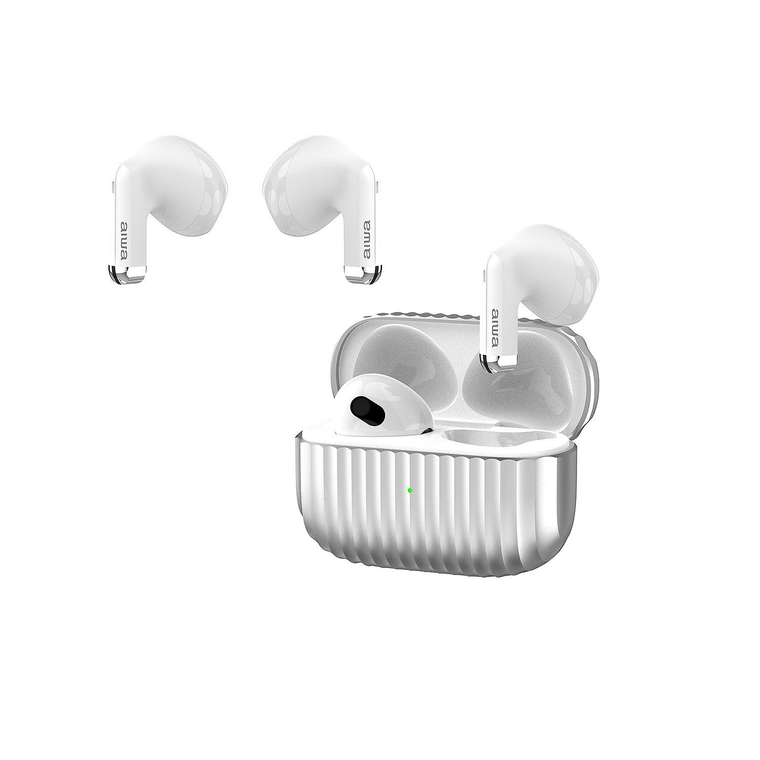 Aud&iacute;fonos Bluetooth Inal&aacute;mbricos Aiwa Awtwsgm1 4,5 Hrs Ipx4 Gris Met&aacute;lico image number 0.0