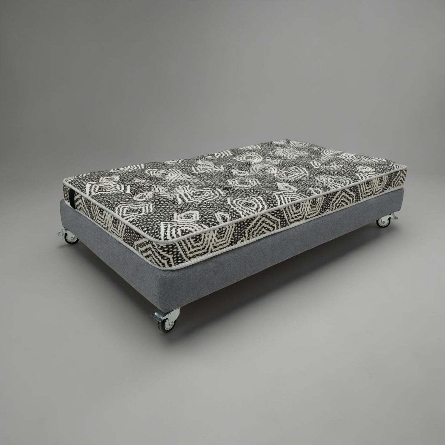 Cama 1.5 Plaza Box 13 Cm L190 Cm + Colchon Modelo Ideal - Rueda Logo (gris) image number 1.0