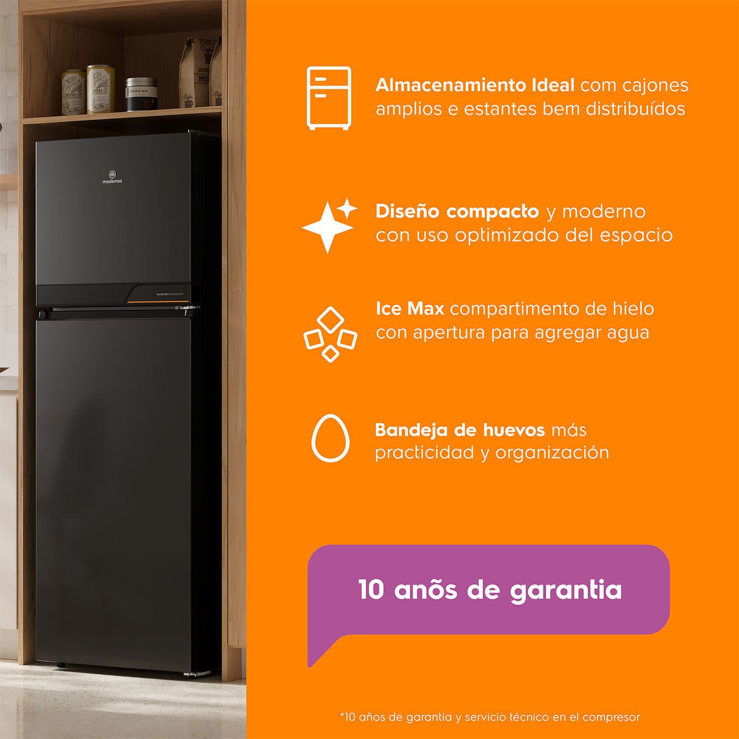 Refrigerador 242l No Frost Top Freezer Inverter Altus 1250in image number 5.0
