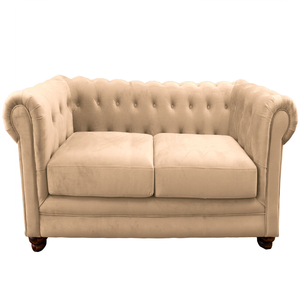 Sofa Florencia 3 Cuerpos Tela Velvet Beige image number 0.0
