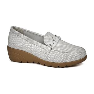 Mocas&iacute;n Cuero Hadassa Blanco