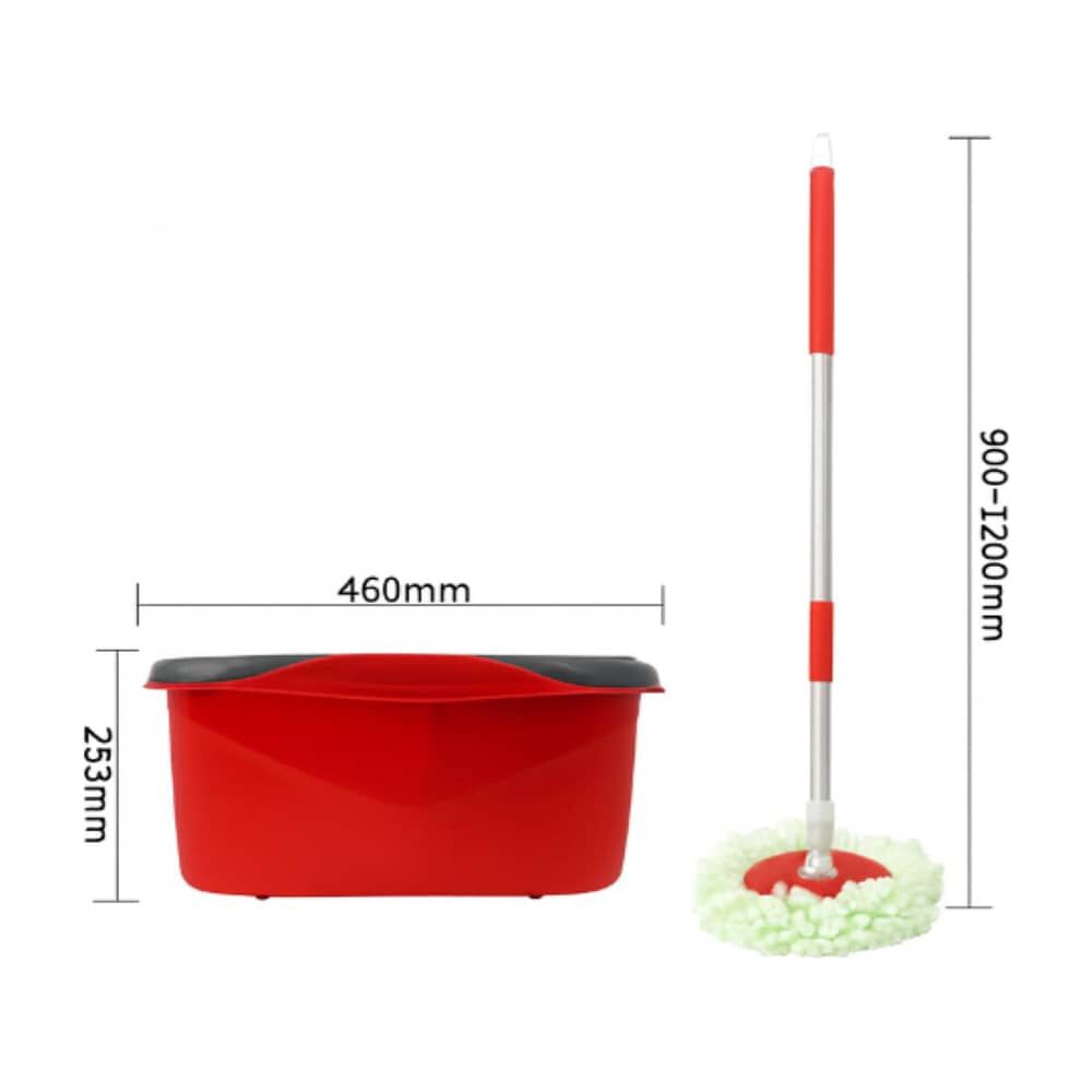 2 Mopas Giratoria 360&deg; Trapeador Canasto Met&aacute;lico Con Pa&ntilde;os image number 12.0