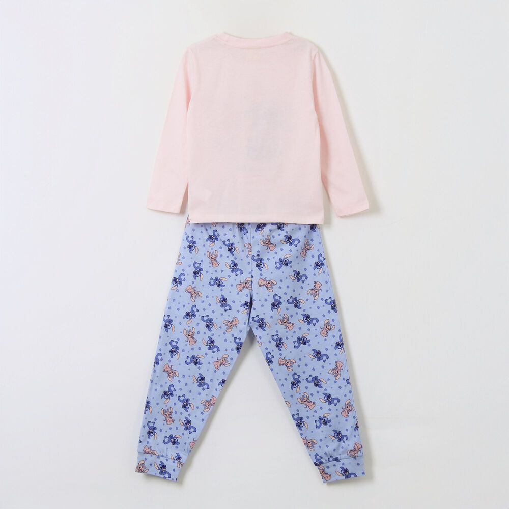 Pijama Manga Larga Ni&ntilde;a Stitch & Angel Rosado Disney image number 1.0