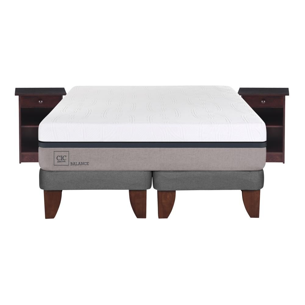 Cama Europea Cic Balance / 2 Plazas / Base Dividida + Velador image number 0.0