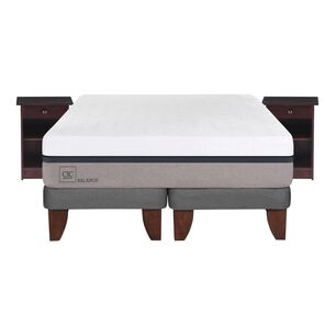 Cama Europea Cic Balance / 2 Plazas / Base Dividida + Velador