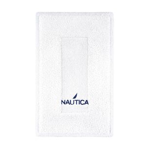 Alfombra De Ba&ntilde;o Gozo Nautica Home Algod&oacute;n Absorbente 50x80cm Blanco