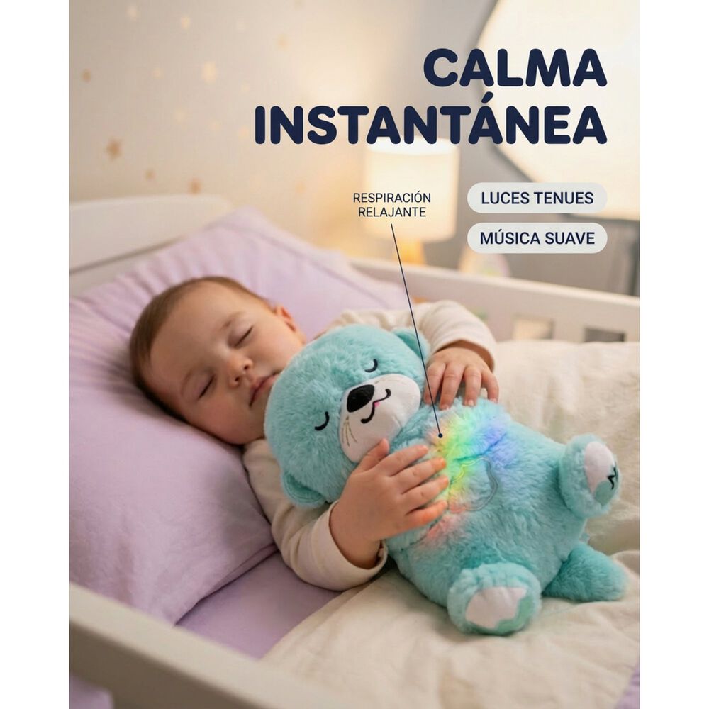 Peluche Nutria Respiraci&oacute;n Relajante Musical Con Luces Bebe image number 28.0