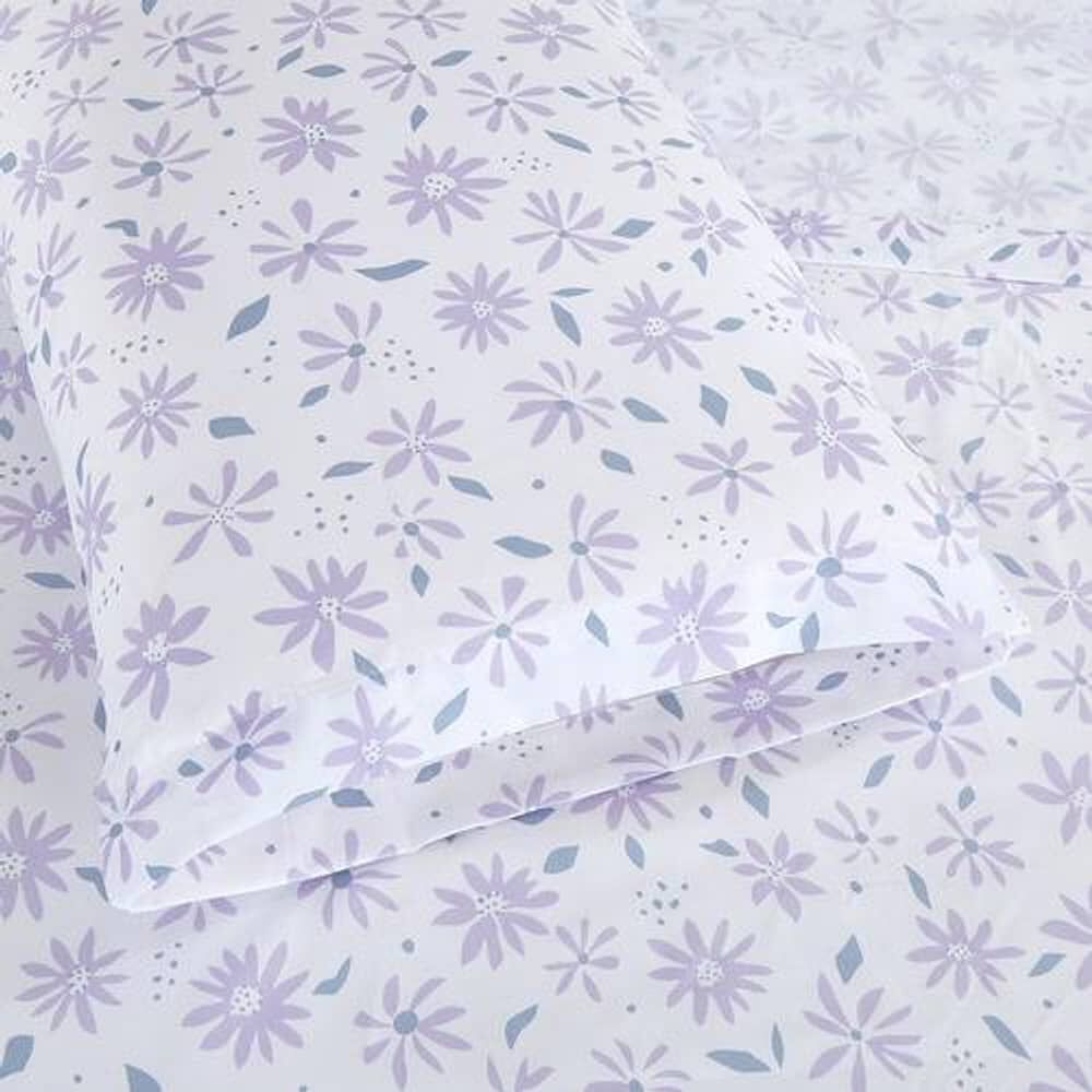 Sabana Andes Microfibra Estampada Hoja Lila 1.5 Plaza image number 1.0