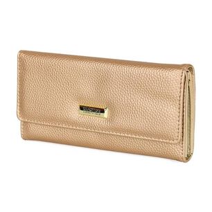 Billetera Mujer Fidelia Rosa Metalizado Kenneth Cole