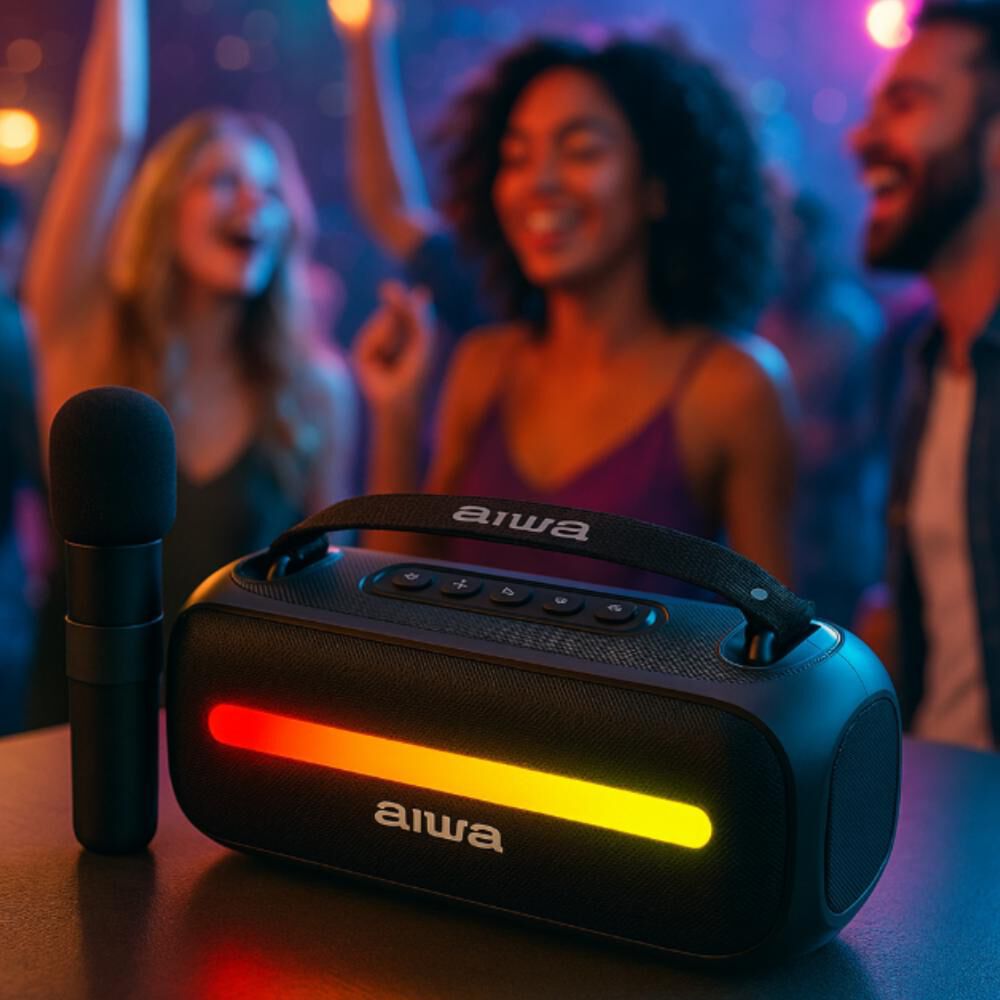 Parlante Portátil Aiwa 12w – Sonido Potente + Luces Led Rgb / Modelo Awss40bt image number 8.0