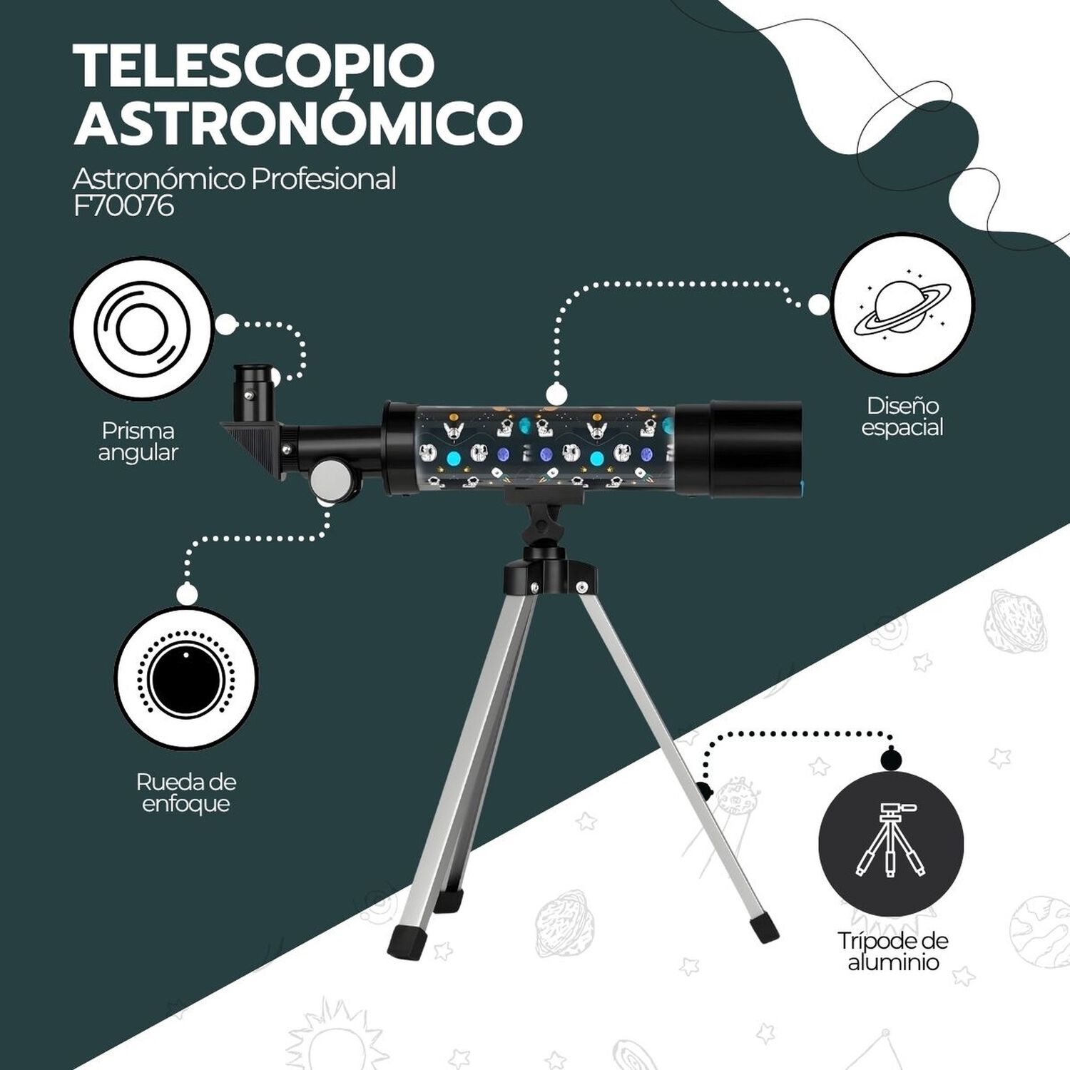 Telescopio Astron&oacute;mico Profesional F36050m Dise&ntilde;o Espacial image number 2.0