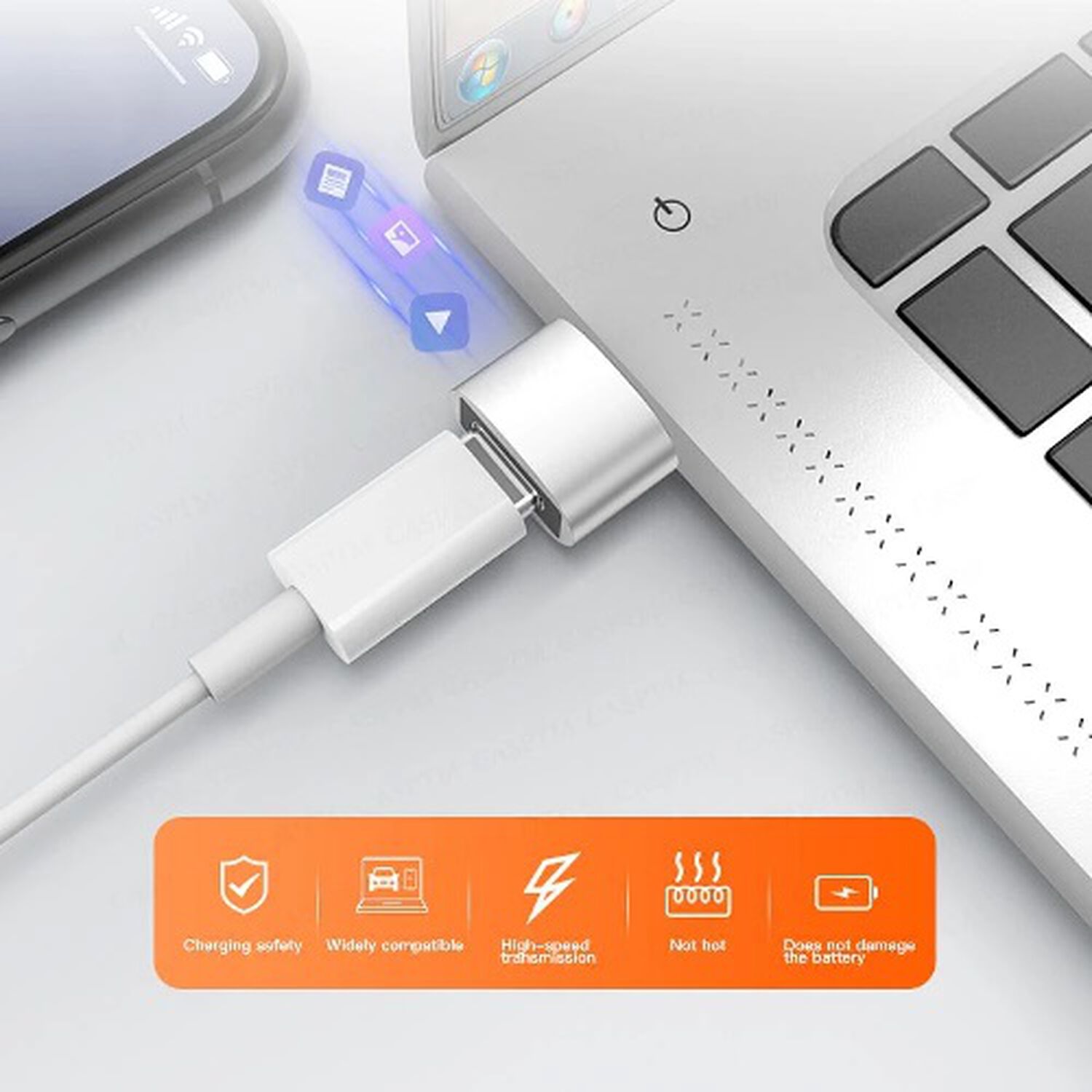 Adaptador Tipo C A Usb 3.0 Convertidor Conversor Usb Macho A Tipo C Hembra Compatible Para Iphone image number 4.0