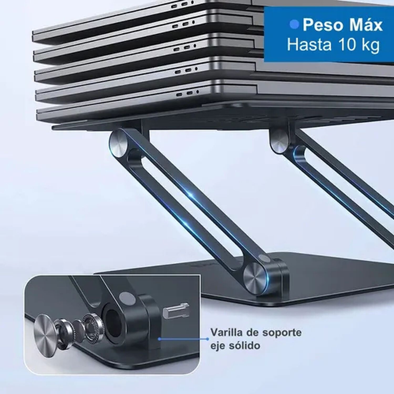 Soporte Base Elevador Notebook Computadora Portatil Plegable image number 6.0