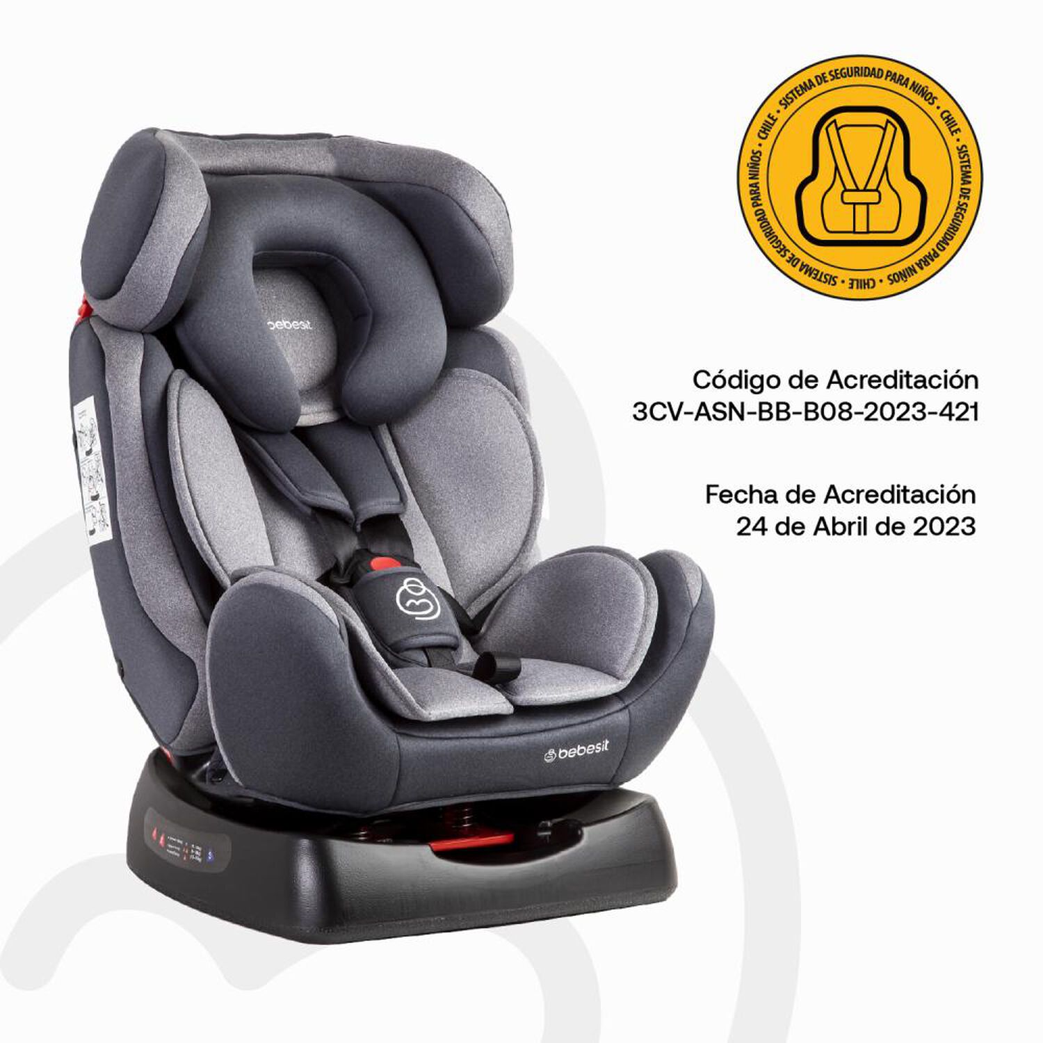 Silla De Auto Bebesit Orbit Lx Gris image number 10.0