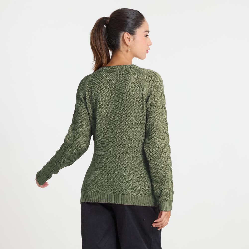Sweater Trenzado Manga Larga Cuello Redondo Mujer Freedom image number 1.0