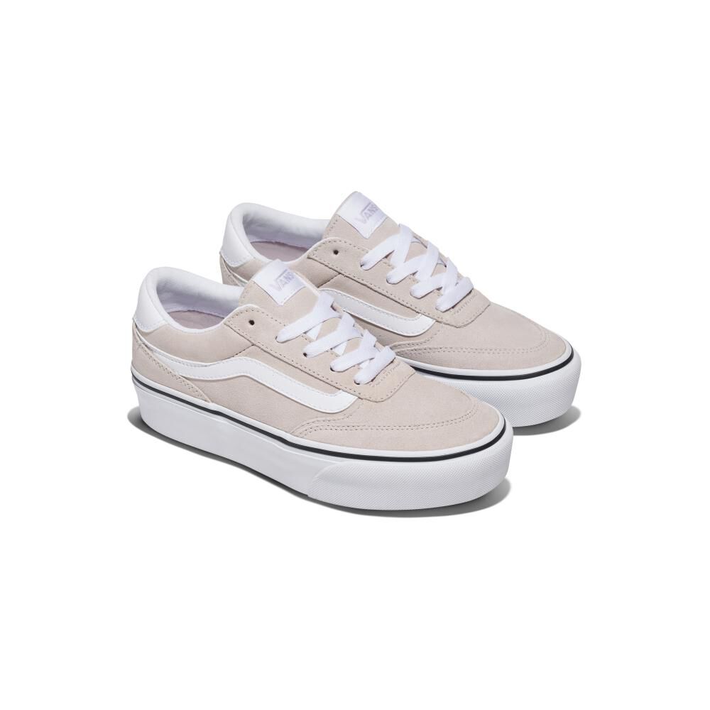 Zapatilla Urbana Mujer Vans Brooklyn Plataform Taupe image number 0.0