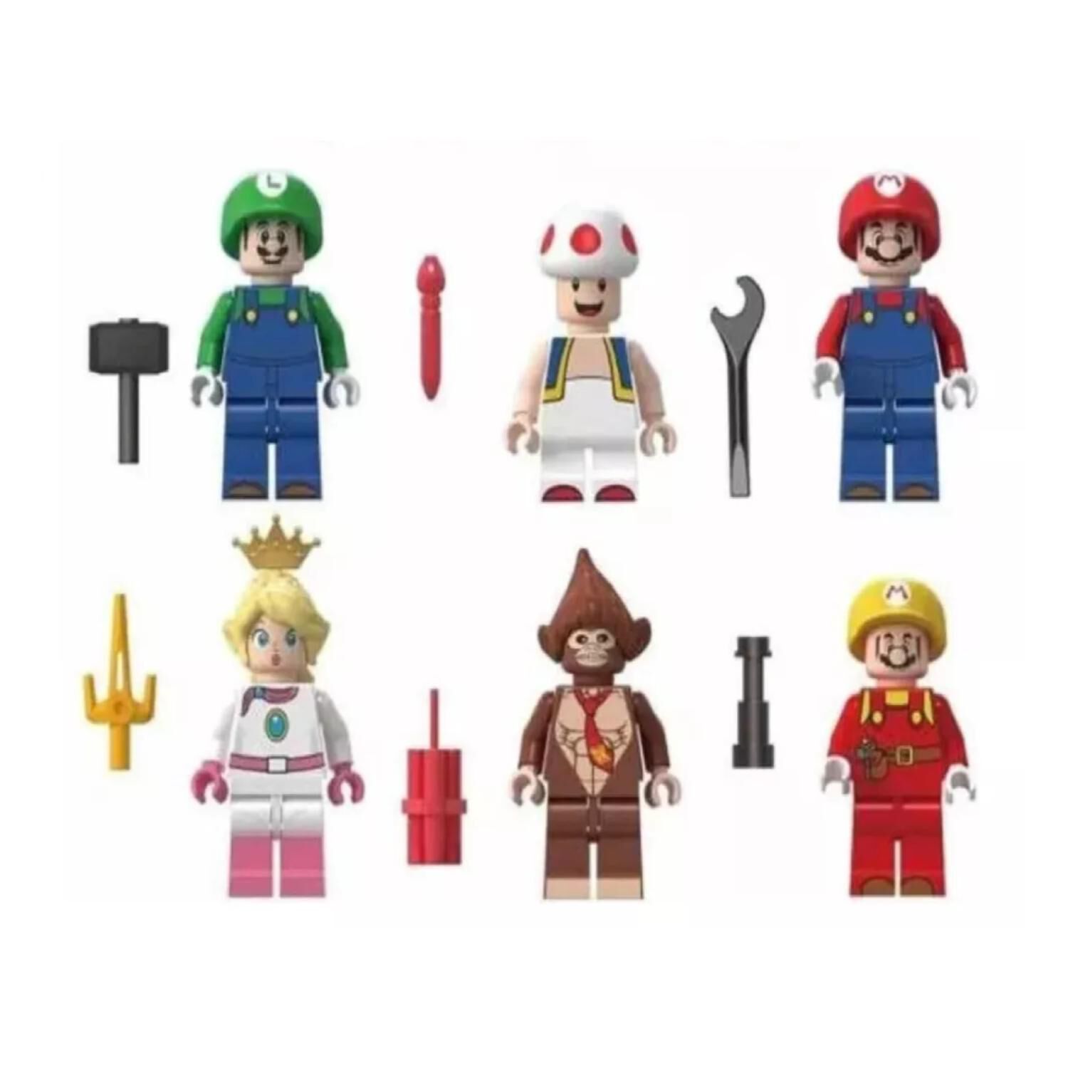 Juguete Set 6 Figuras Mario Bros Con Accesorios image number 0.0