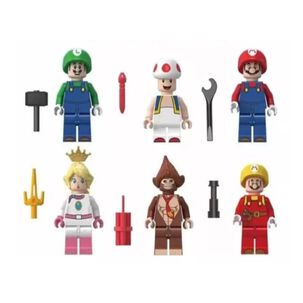 Juguete Set 6 Figuras Mario Bros Con Accesorios