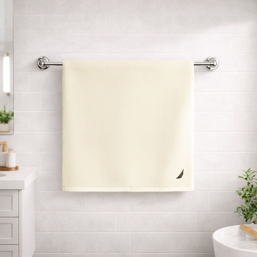Toalla De Ba&ntilde;o Cuerpo Vis Nautica Home 100% Algod&oacute;n Suave 76x137cm Crema image number 1.0