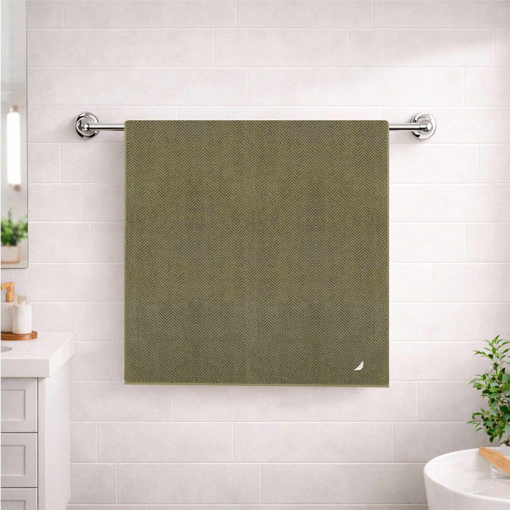 Toalla De Ba&ntilde;o Cuerpo Vis Nautica Home 100% Algod&oacute;n Suave 76x137cm Verde image number 5.0