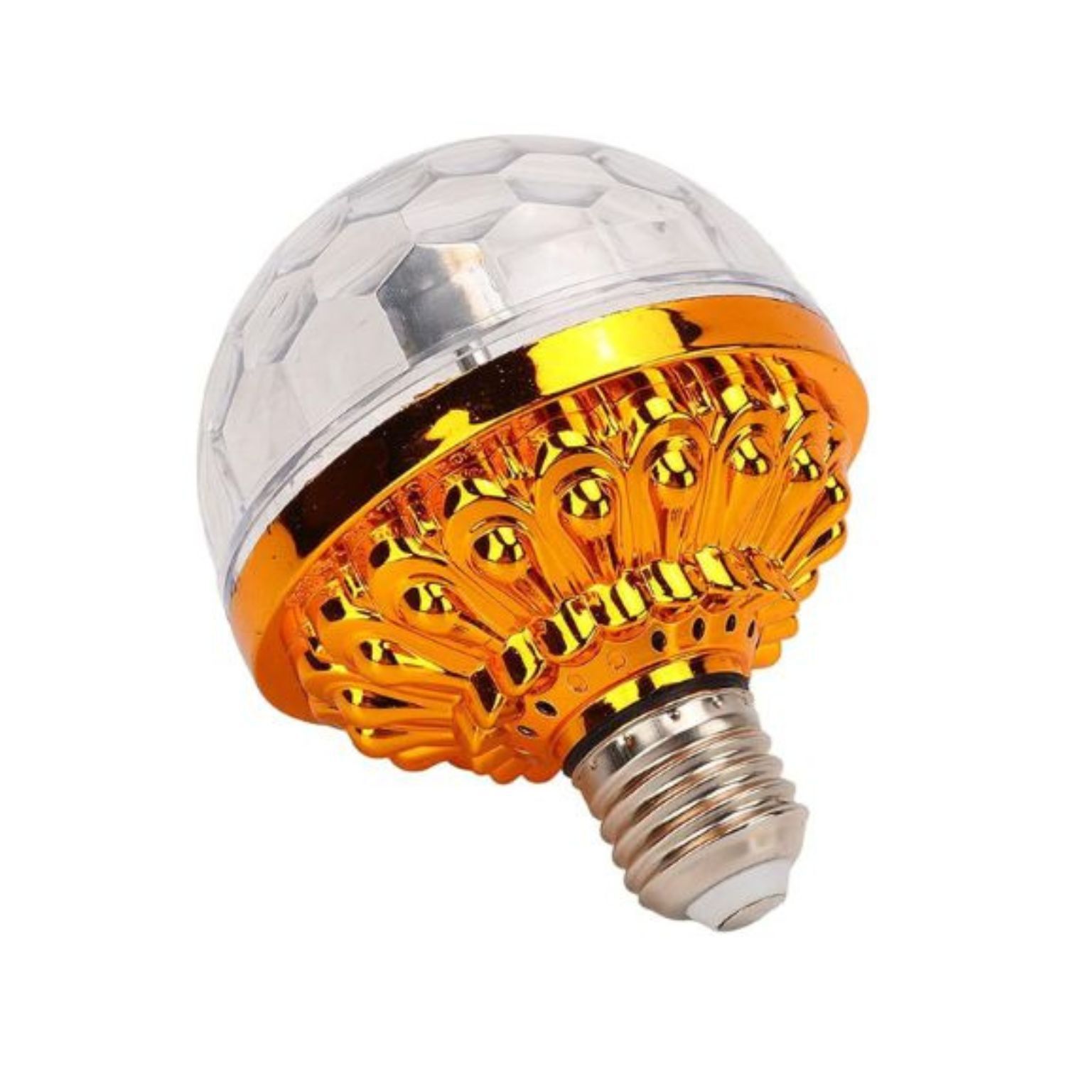 Ampolleta Led Para Fiesta Disco Multicolor Giratoria Dorada image number 0.0