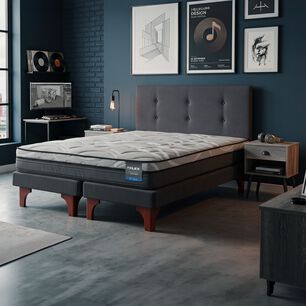 Cama Europea Flex Dream Pocket / 2 Plazas + Set De Maderas