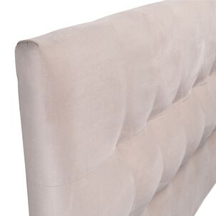 Respaldo Alicante Con Patas Felpa King Beige