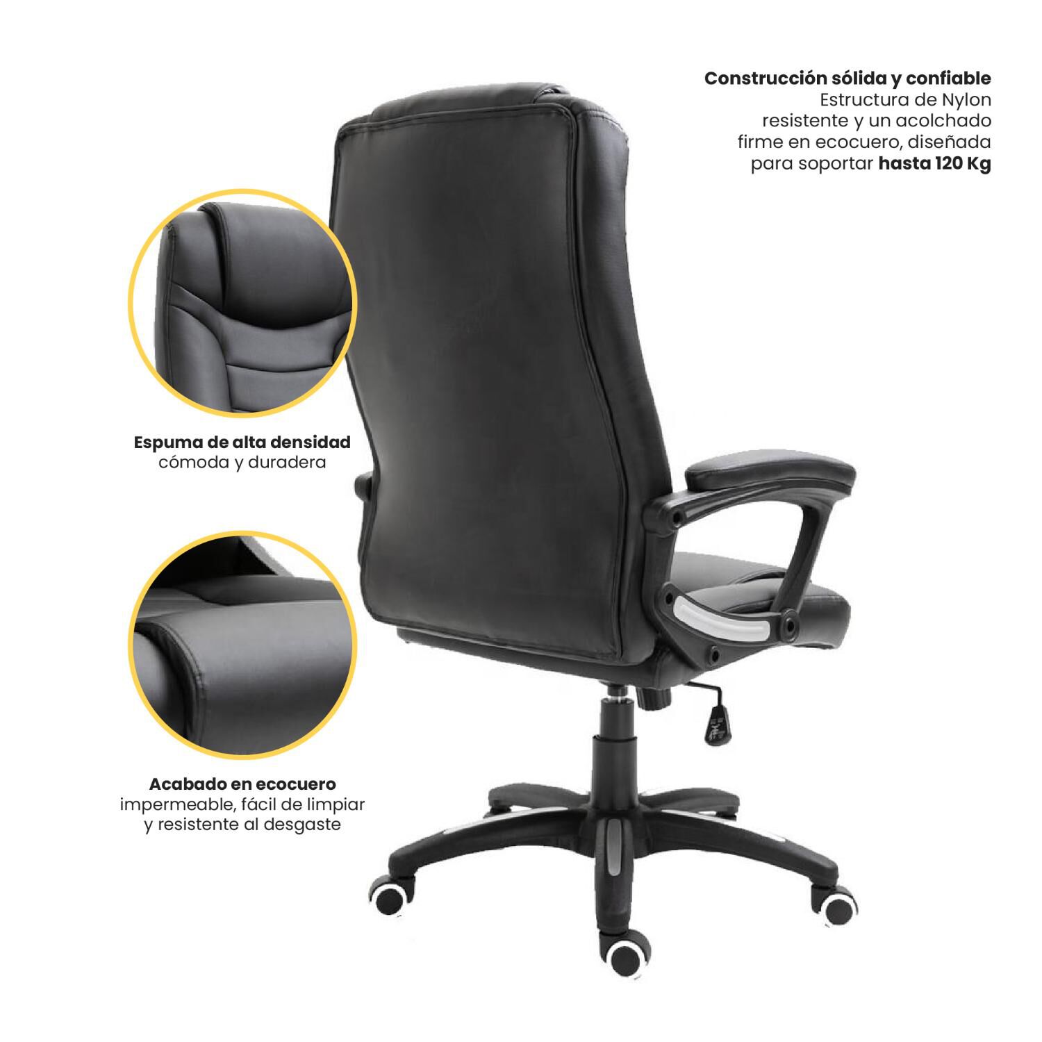 Silla Escritorio Oficina Ejecutiva Reclinable Comfort Levo image number 3.0