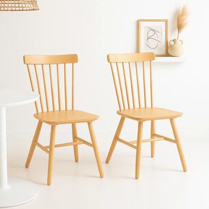 Pack De 2 Sillas Windsor Madera - Natural