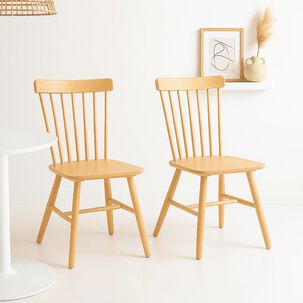Pack De 2 Sillas Windsor Madera - Natural Pack De 2 Sillas Windsor Madera - Natural
